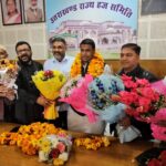 उत्तराखंड हज कमेटी के पुनः चेयरमैन बनने पर खतीब अहमद का हुआ हज हाउस में हुआ भव्य स्वागत