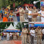 रुड़की में कांवड़ियों पर हुई पुष्प वर्षा, पुलिस अधिकारियों ने जलपान कराकर बढ़ाया शिव भक्तो का उत्साह।